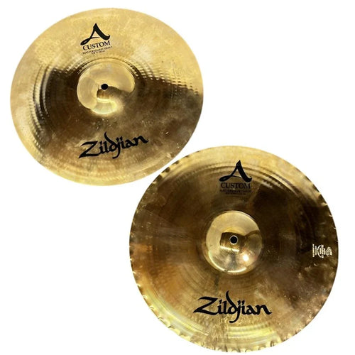 Used Zildjian A Custom Mastersound Hi Hat Cymbals 15" - Good