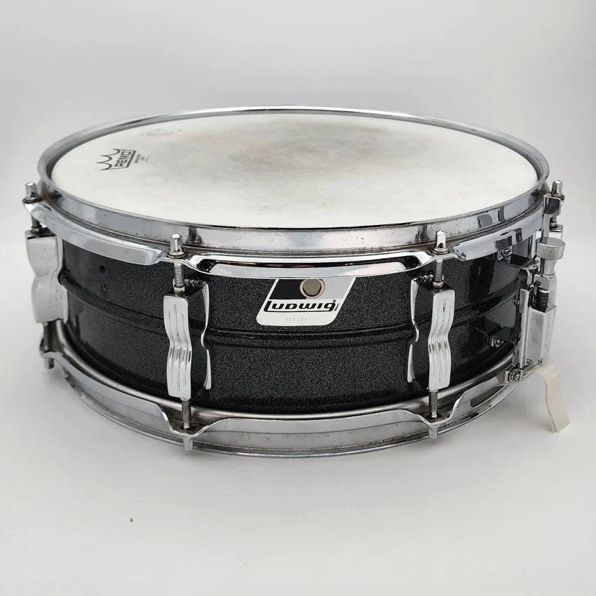 Used Ludwig Acrolite Black Galaxy Snare Drum 14x5 - Good