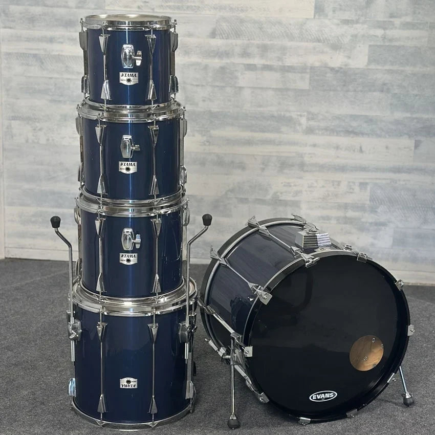 Used Tama Granstar II 5pc Drum Set Blue - Fair