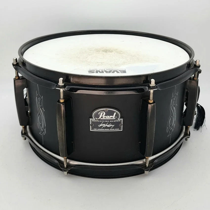 Used Pearl Joey Jordison Snare Drum 13x6.5 Matte Black - Fair