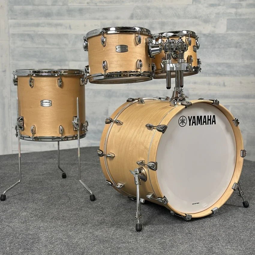 Used Yamaha Tour Custom Maple 4pc Drum Set w/20BD Butterscotch Satin