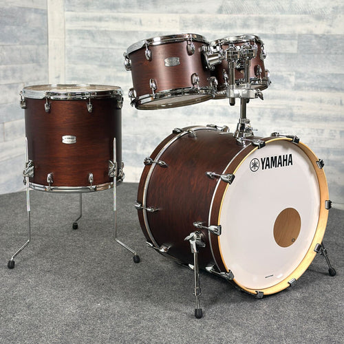 Used Yamaha Tour Custom Maple 4pc Drum Set w/22BD Chocolate Satin - Very Good