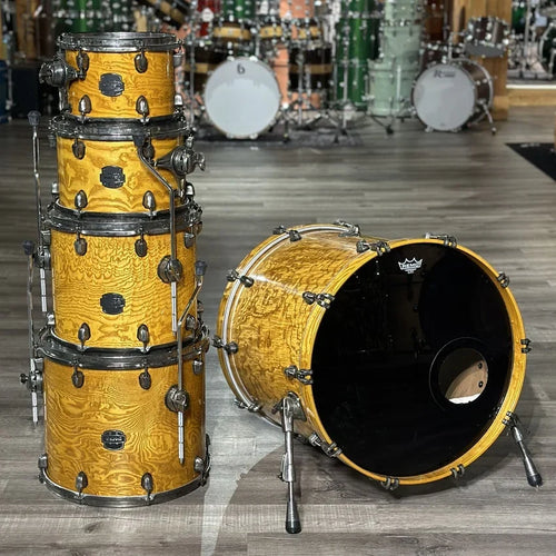 Used Mapex Saturn IV 5pc Drum Set Exotic Ash Burl - Good