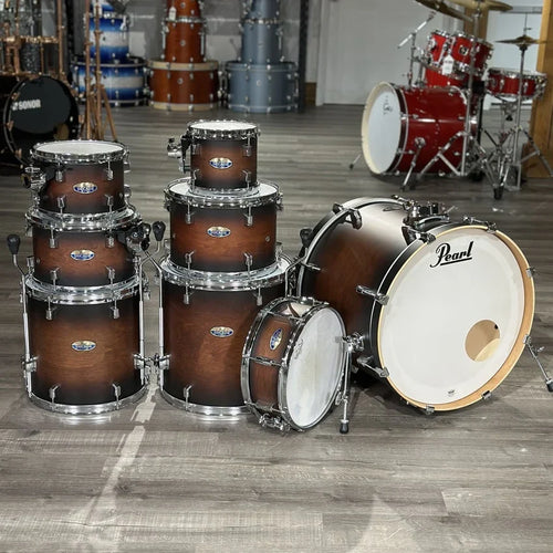 Used Pearl Decade Maple 8pc Drum Set Satin Brown Burst - Very Good