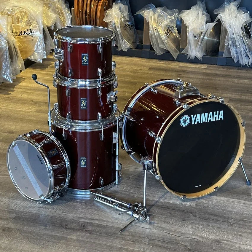 Used Yamaha Rydeen 5pc Drum Set Wine Red - Good