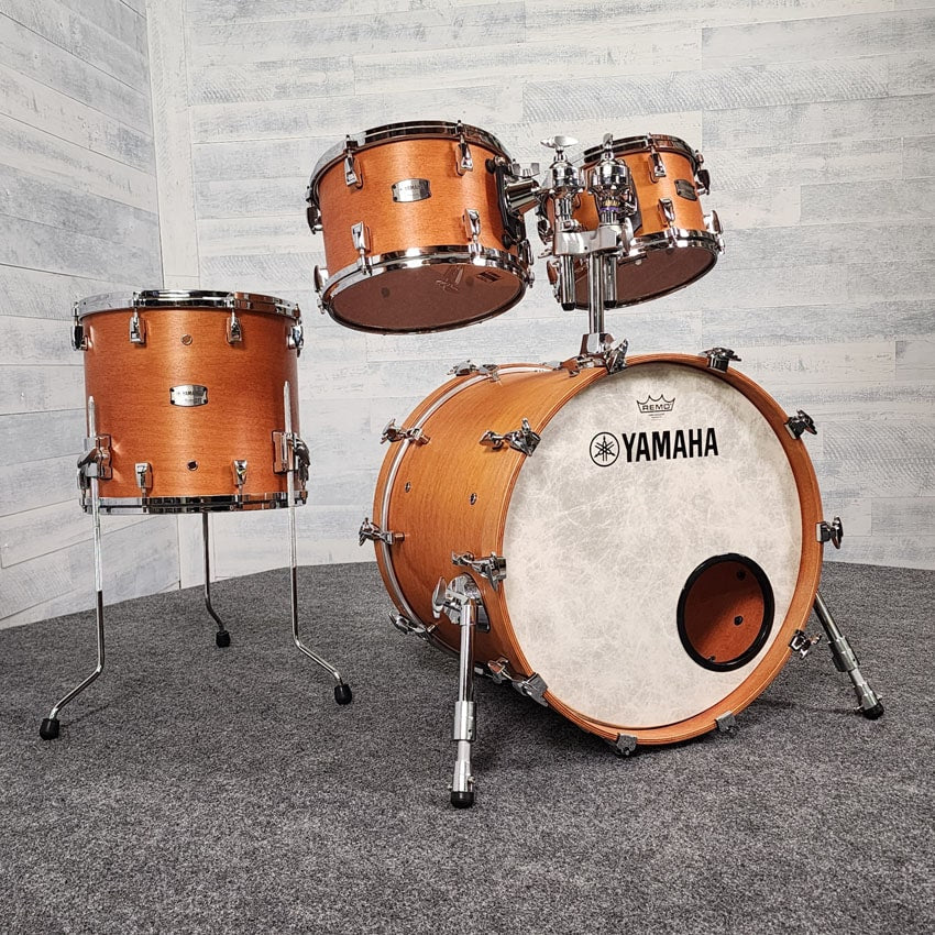 Used Yamaha Absolute Hybrid Maple 4pc Drum Set Vintage Natural - Excellent