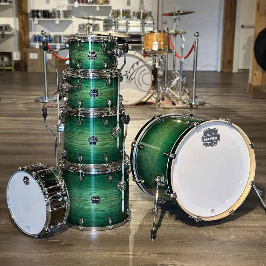 Used Mapex Armory Studioease 6pc Drum Set Emerald Burst - Very Good