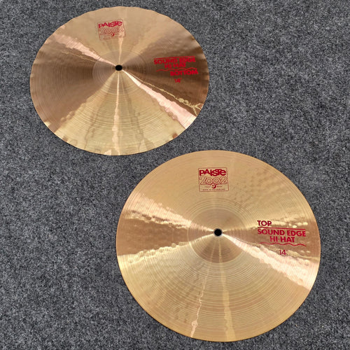 Used Paiste 2002 Sound Edge Hi Hat Cymbals 14" - Very Good