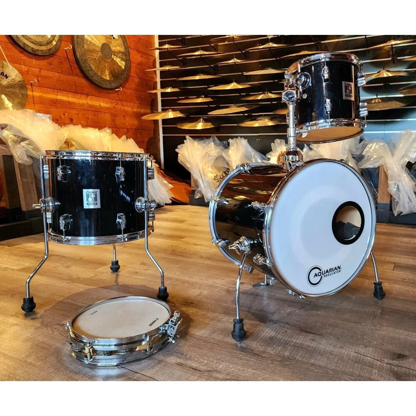 Used Sonor Jungle 4pc Drum Set Black