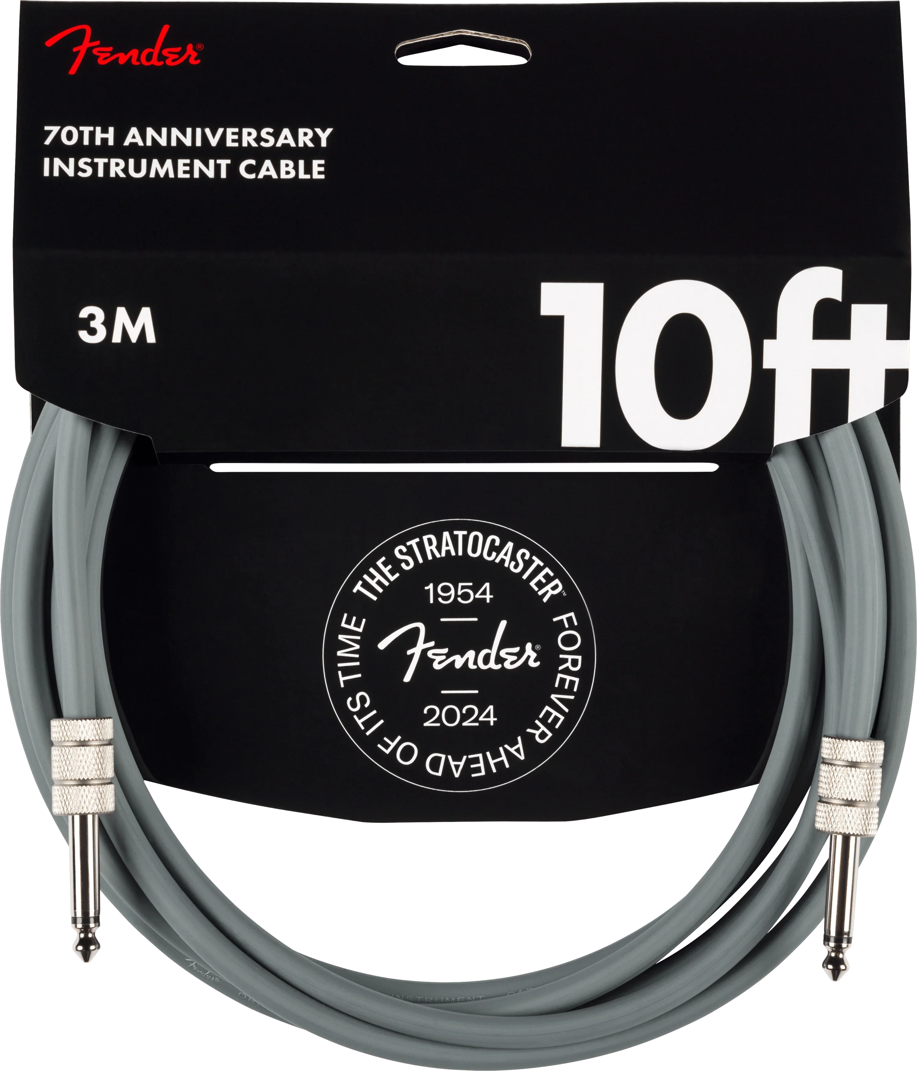10' Anniversary Instrument Cable (Gray / 10 ft (Str/Str) / Straight/Straight)
