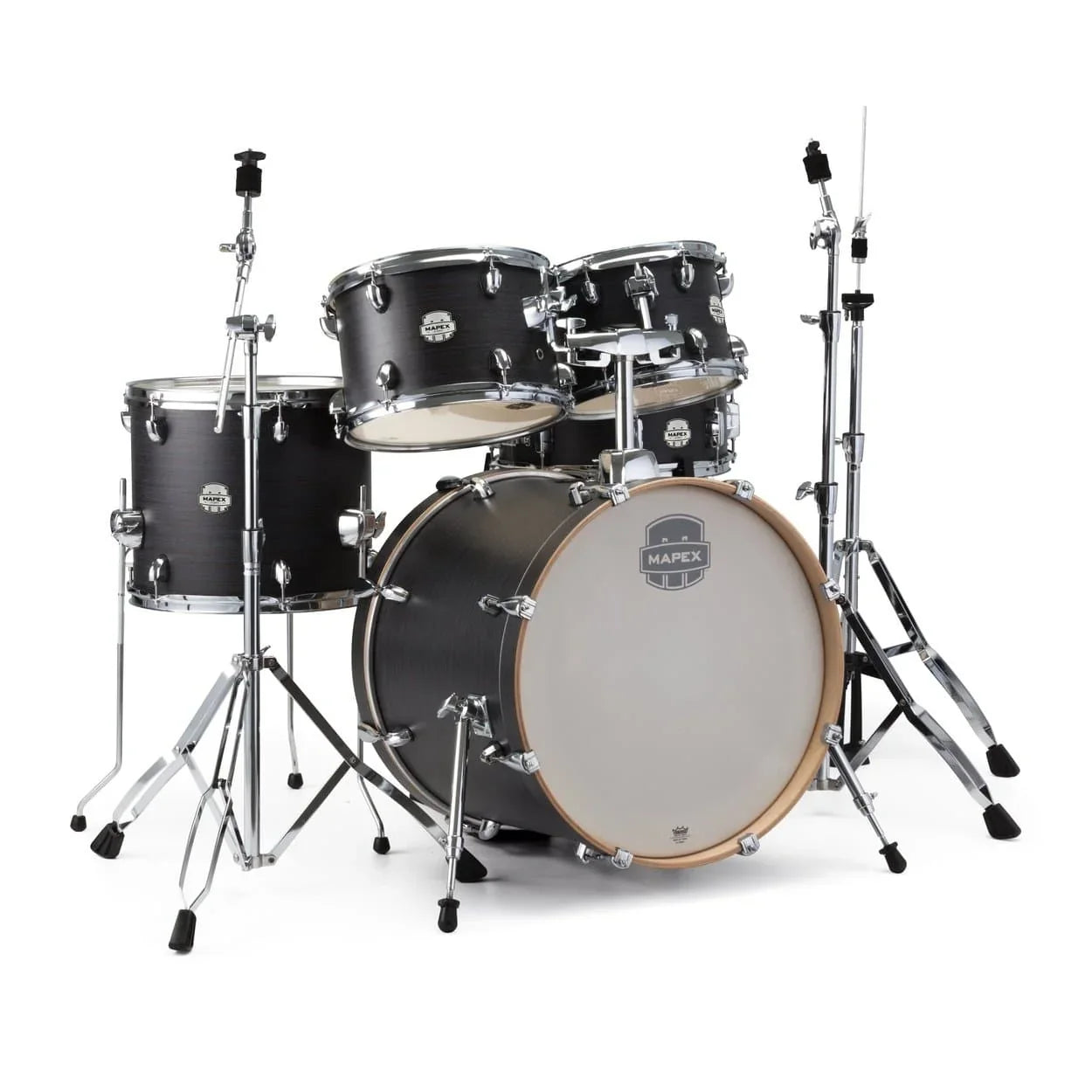 Mapex Storm 5pc Fusion Drum Set Ebony Blue Grain Finish