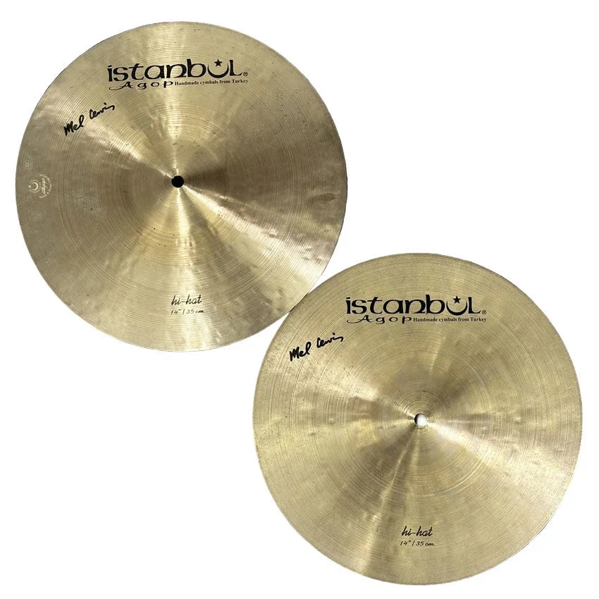 Used Istanbul Agop Mel Lewis Hi Hat Cymbals 14" 864/1063 grams - Good