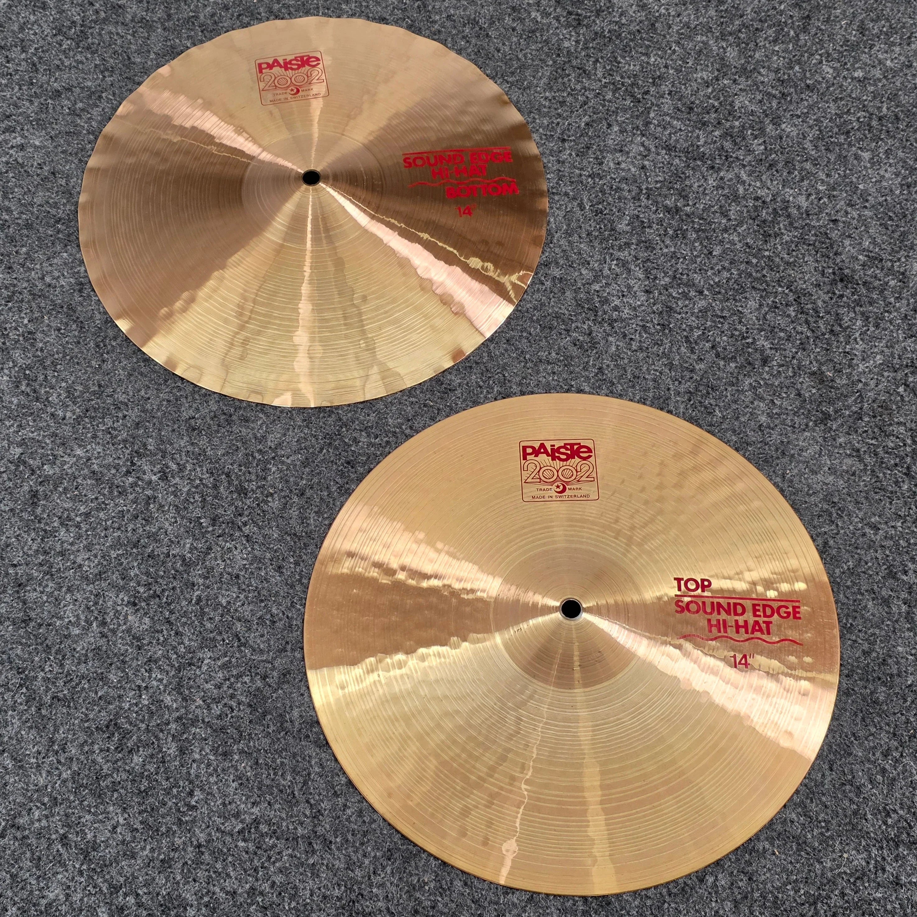Used Paiste 2002 Sound Edge Hi Hat Cymbals 14" - Very Good